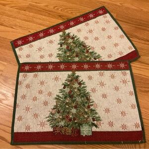 Festive Christmas Tree Placemats - Set of 2